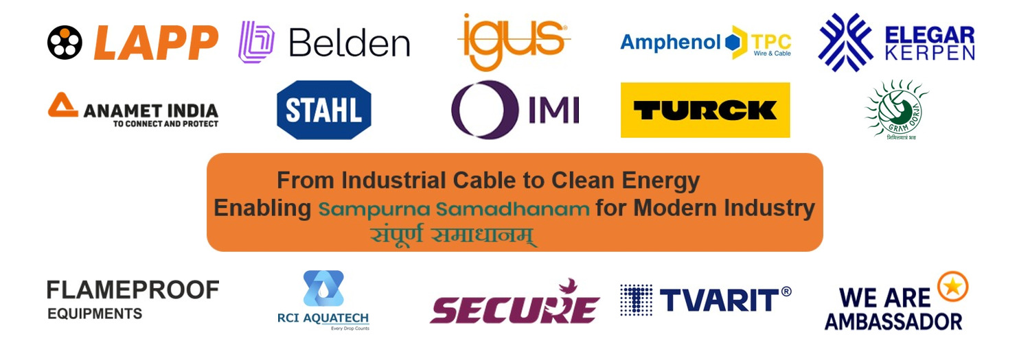 Addiddha partner brands: LAPP, Belden, igus, Amphenol TPC, Elegar Kerpen, Anamet India, STAHL, IMI, TURCK, Secure and Tvarit - from industrial cable to clean energy