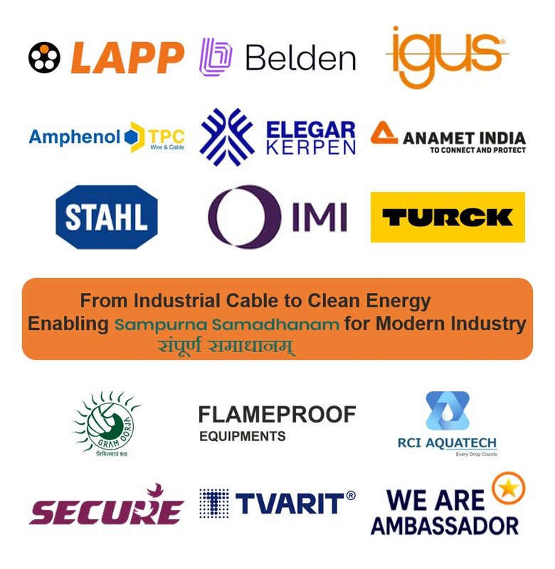 Addiddha partner brands: LAPP, Belden, igus, Amphenol TPC, Elegar Kerpen, Anamet India, STAHL, IMI, TURCK, Secure and Tvarit - from industrial cable to clean energy